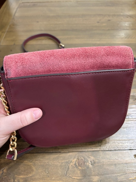 Michael Kors Mott Leather and Suede Saddle Bag - Picture 13 of 13